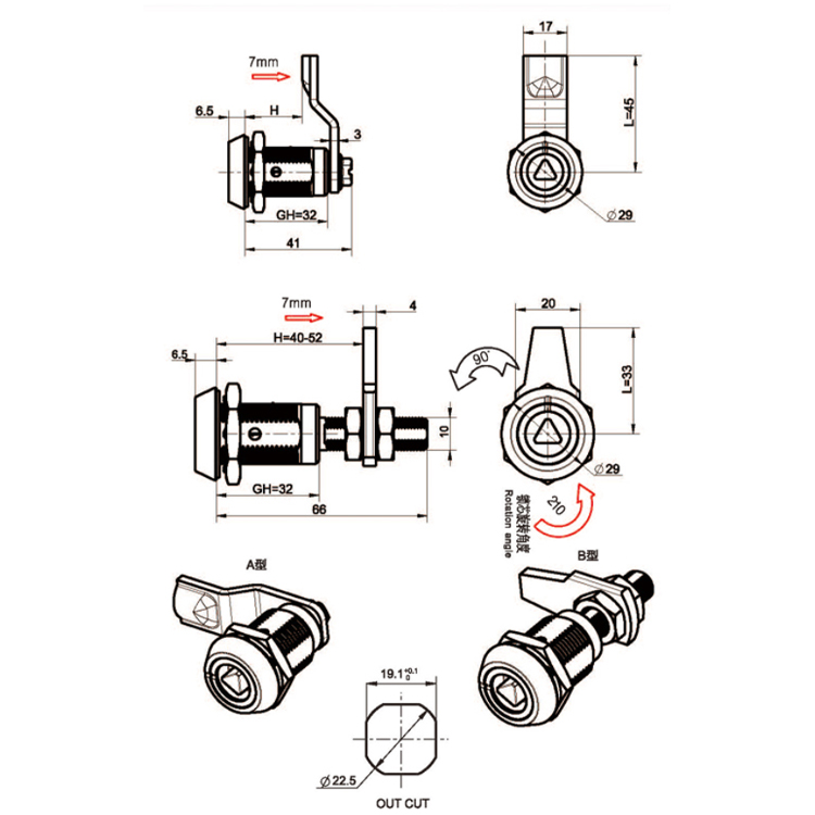 Työkalutyyppi Compression Lock-A6082